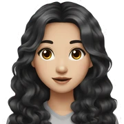 Beautiful girl,Black hair,wavy hair，long hair,Black eyes,Chinese sticker