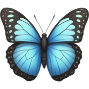blue butterfly  sticker