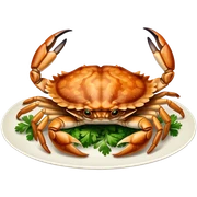 Plate of soft shell crab  sticker