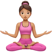 Latina Girl doing yoga wearing pink  sticker