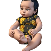 barefoot girl with black hair sticker