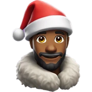 A Fortnite skin with a Christmas hat sticker