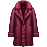 Burgundy fur coat sticker