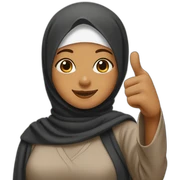 hijab brown thumbs up sticker