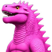 godzilla pink sticker