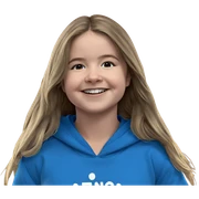 smiling girl in blue hoodie sticker