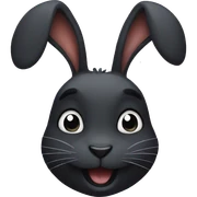 black rabbit sticker
