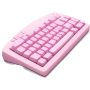 Pastel pink gaming computer keyboard sticker