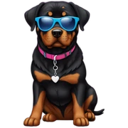 rottweiller with sunglass sticker