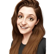 smiling girl with brown hair sticker