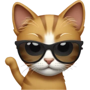 Cat with sunglasses sticker