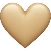 Beige heart sticker