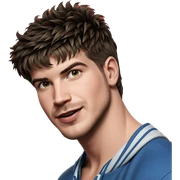 portrait of a young man sticker