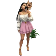 girl with jewelry and phone sticker