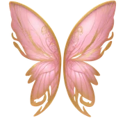 Pink and gold fairy wings  sticker