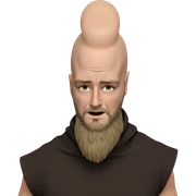 bald man with beard sticker