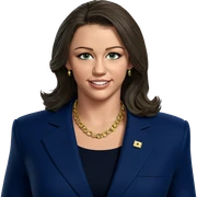 smiling girl in formal suit sticker