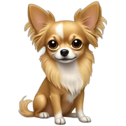 Long hair sand chihuahua sticker