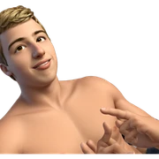 smiling boy with short hair sticker