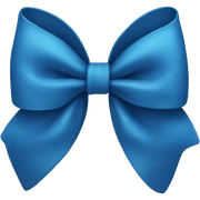 Blue bow sticker