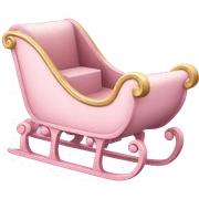 light pink sleigh sticker