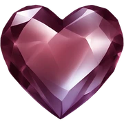 burgundy crystal heart sticker