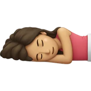 Brunette girl sleeping sticker