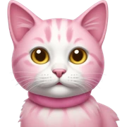 Pink Christmas cat sticker