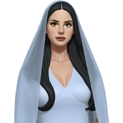 elegant girl in a veil sticker