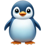 cute blue baby penguin sticker