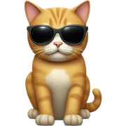 Cat with sunglasses sticker