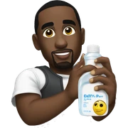 p diddy holding baby oil sticker