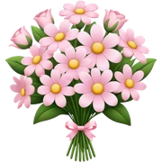 pale pink flower bouquet  sticker