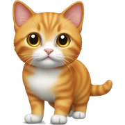 Orange munchkin cat standing  sticker