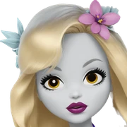 blonde girl with flower hair sticker