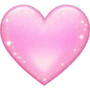 Light pink sparkling heart sticker