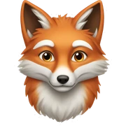 one red fox one white fox sticker