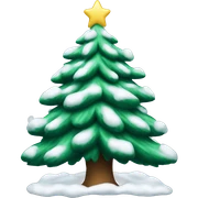 Snowy Christmas tree sticker