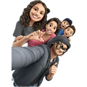 happy friends with cars sticker