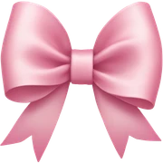 light pink ribbon bow sticker