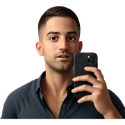 selfie of a boy indoors sticker