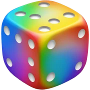Rainbow dice sticker