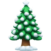 christmas tree with snow sticker
