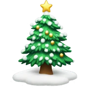 Snowy Christmas tree sticker