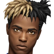 portrait of dark-skinned male sticker