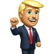 Trump celebrating  sticker