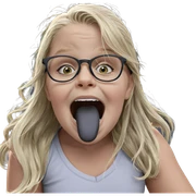 blonde girl with glasses outdoors sticker