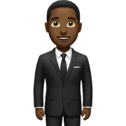 black man in a suit sticker