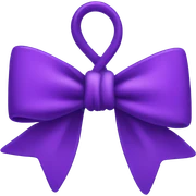 Purple bow sticker