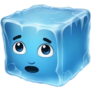 Ice cube sticker